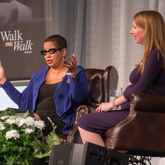 Notre Dame Law School Alumna Judge Ann Williams speaks during a conversation with Alumna Erin McGinley ’96 at the Martin Luther King Jr. celebration luncheon, part of the 2017 Walk the Walk Week.