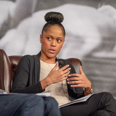 Law student Cameasha Turner speaks as part of the panel discussion at the 2019 Martin Luther King Jr. Celebration Luncheon