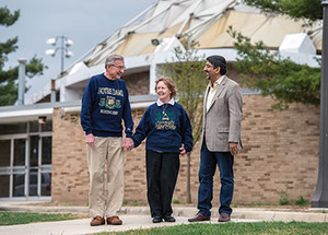 Dick Gerbeth ’62, Pat Gerbeth and Dhiraj Mehra ’96