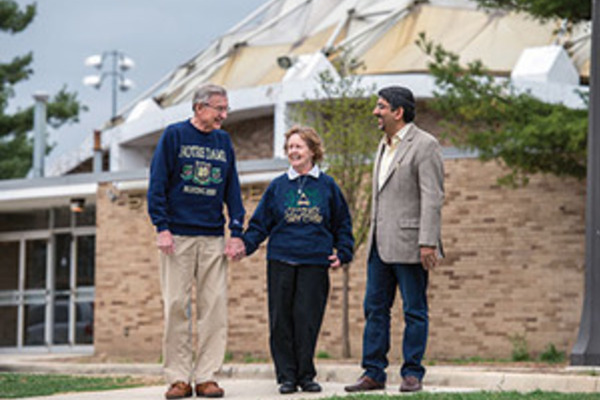 Dick Gerbeth ’62, Pat Gerbeth and Dhiraj Mehra ’96