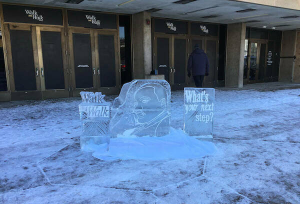 MLK ice sculpture