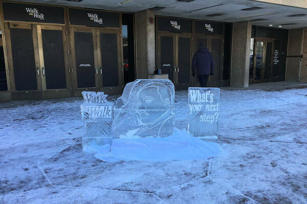 MLK ice sculpture