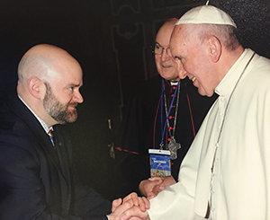 Carter Snead meets Pope Francis.