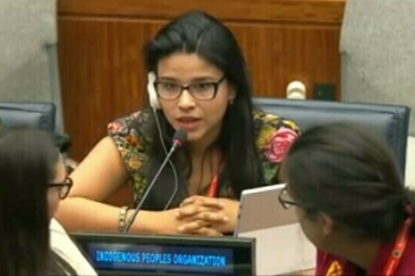 Linda Manaka Infant speaks at the United Nations