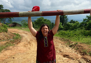 Kiley Adams at the India-Myanmar border.