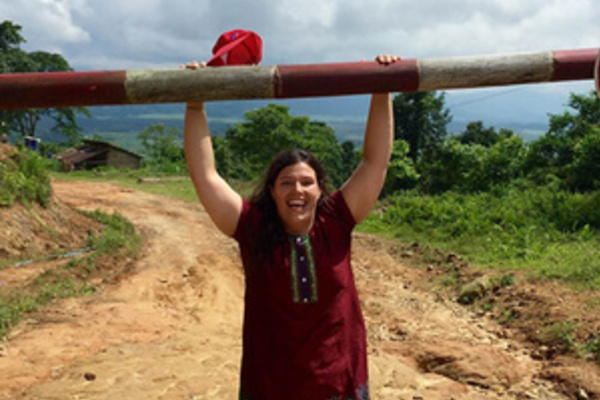 Kiley Adams at the India-Myanmar border.