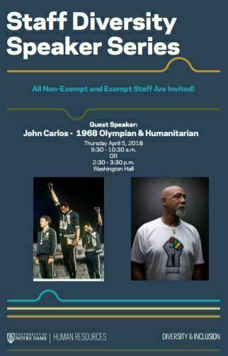 Staff Diversity Speaker Series John Carlos