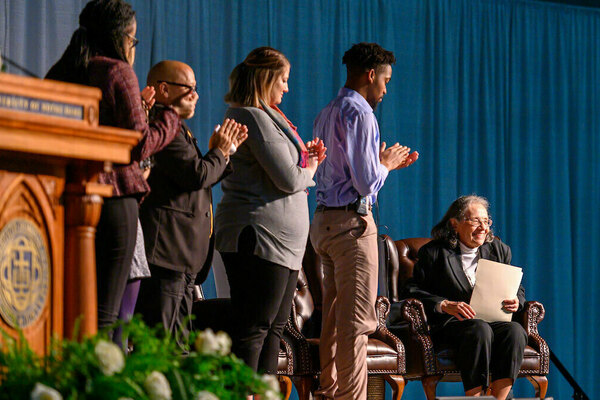 Diane Nash during panel discussion at the 2020 Walk the Walk luncheon