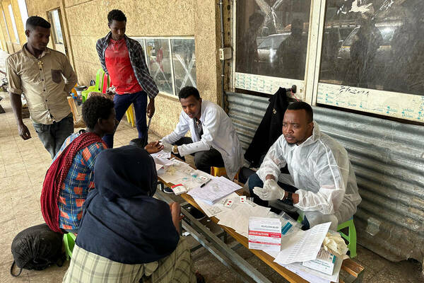 photo of malaria testing in Ethiopia